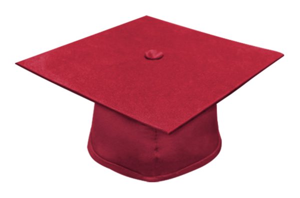 American Red Bachelors Graduation Cap