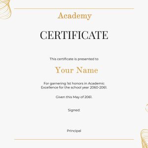 customized certificate design