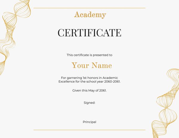 customized certificate design